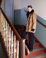 Stay cozy with our premium vintage 80s knitter optic jacket. With a real fur lining (except the sleeves) and collar, this jacket provides ultimate warmth!
