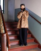 Stay cozy with our premium vintage 80s knitter optic jacket. With a real fur lining (except the sleeves) and collar, this jacket provides ultimate warmth!