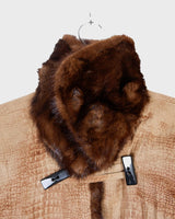 Stay cozy with our premium vintage 80s knitter optic jacket. With a real fur lining (except the sleeves) and collar, this jacket provides ultimate warmth!