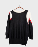 Embrace the heat with this fiery vintage 80s 90s flame sweater. Perfect for those who love to make a statement!
