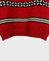 Forget the cold weather blues with this handknitted red vintage unisex sweater - crawl into cozy comforts! Its thick red fabric brings one-of-a-kind style and unmatched warmth! Snug and stylish - what more could you want?