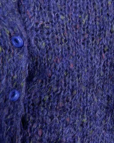 Add a touch of handmade luxury to your wardrobe with this purple mohair crop cardigan. Delicately crafted from mohair, this thin cardigan is perfect for those who love lightweight layers.