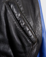Unleash your inner rebel with this Vintage 80s Uncle Sam bomber leather jacket in size XL. Featuring a laid back, old-school vibe, this jacket exudes coolness and effortless style