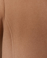 Get ready to slay the Y2k trend with this brown woolmix spring coat! Featuring a luxurious real fur collar, this coat is for everyone who loves to be elegant.