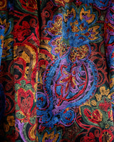 This eye-catching, color-popping 90s vintage blouse is just what your wardrobe yearned for! A timeless addition, the bold baroque print will add a funky flair to any outfit. Super-shiny fabric shimmers and shines, making it a must-have piece for sure!