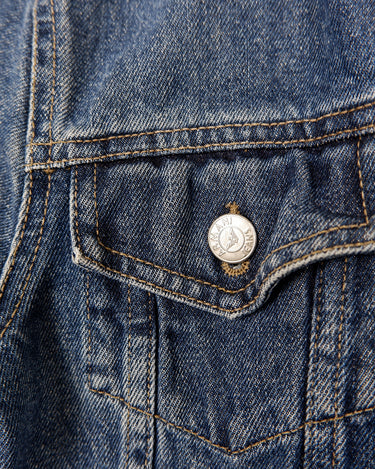Vintage 90s Y2k mid blue AJ ARMANI JEANS denim jacket | XXS-XS