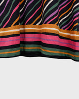 Be summer ready in this vintage 70s dress! Super thin and comfortable, it'll keep you cool in the most groovy way with its diagonal stripes of bold colors. Please keep in mind that this dress very light flaws (last photo).