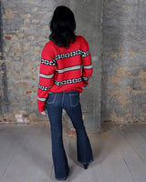 Forget the cold weather blues with this handknitted red vintage unisex sweater - crawl into cozy comforts! Its thick red fabric brings one-of-a-kind style and unmatched warmth! Snug and stylish - what more could you want?