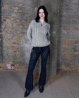 Cable knit sweaters never go out of style - especially when they're as shimmery as this vintage 80 thin sweater! Who doesn't love classic sweater, right?