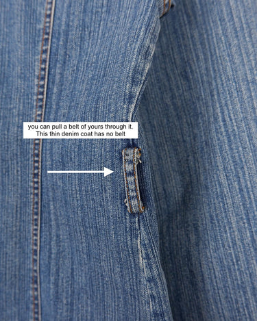 Introducing the perfect lightweight denim coat for spring/summer! Don't wait to snag this trendy piece that will make all your 90s dreams come true.