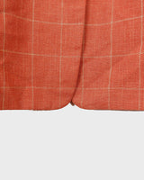 Add a touch of sass to your style with our Preloved salmon color tartan blazer (lightweight blazer - perfect for spring). Made from luxurious silk, virgin wool, and mohair, this blazer is not only stylish but also high-quality. Perfect for XS-S sizes. Upgrade your wardrobe now!