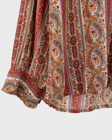 Unlock your inner 70s child with this groovy vintage blouse! Featuring an all-over 70s pattern on soft viscose fabric, this comfy top is perfect for adding a little retro flair to your wardrobe. Sassy yet subtle, you'll be feeling the 70s vintage power in no time!