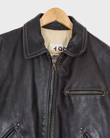 Upgrade your wardrobe with a real classic! The Premium Vintage 1957 Legendary Firenze leather jacket will elevate your style with its luxurious, waxy feel and deep, chocolate brown hue.