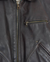 Upgrade your wardrobe with a real classic! The Premium Vintage 1957 Legendary Firenze leather jacket will elevate your style with its luxurious, waxy feel and deep, chocolate brown hue.