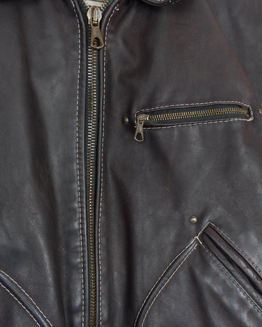 Upgrade your wardrobe with a real classic! The Premium Vintage 1957 Legendary Firenze leather jacket will elevate your style with its luxurious, waxy feel and deep, chocolate brown hue.