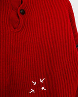 Ready to survive the cold winter days in this vintage 80s red thick wool sweater?