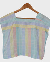 Look dreamy and take your '70s 80s vibes to the next level with this ultra lightweight, pastel checkered two-piece! Shine on, you little fairy!