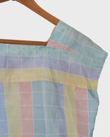 Look dreamy and take your '70s 80s vibes to the next level with this ultra lightweight, pastel checkered two-piece! Shine on, you little fairy!
