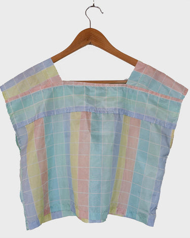 Look dreamy and take your '70s 80s vibes to the next level with this ultra lightweight, pastel checkered two-piece! Shine on, you little fairy!