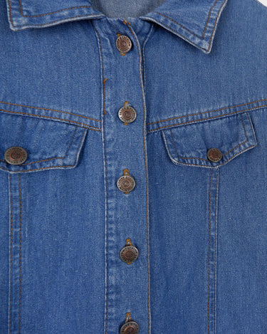 This vintage '90s denim maxi dress is a living legend! Its blue shade and back lacing detail is sure to give you an edge, so be ready to feel the spirit of it!