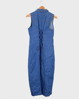 This vintage '90s denim maxi dress is a living legend! Its blue shade and back lacing detail is sure to give you an edge, so be ready to feel the spirit of it!