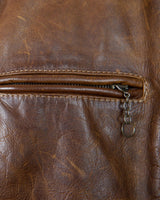 Fall in love with this italian vintage 80s brown leather jacket! With its classic look, warm wool lining, and thick leather material, you'll look and feel great while staying cozy!