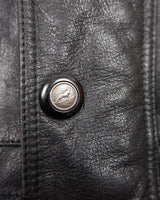 Add some edge to your wardrobe with this must-have preloved Westbury black leather coat. Perfect for cooler weather, this stylish piece will take any outfit to the next level!