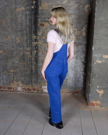 Embrace your love for denim with these vintage 70s denim overalls. Perfect for anyone who loves the classic blue denim look!