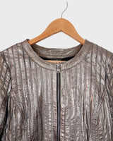 This Milestone nappa leather jacket will have you shimmering with glam and elegance! Crafted from ultra thin and luxurious nappa leather. Ideal for spring and summertime sparkle!