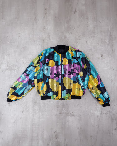 Vintage 90s colorful lightweight bomber jacket | M