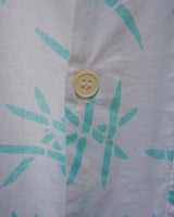 Sun’s out, button up! This Italian vintage white polo shirt brings serious 80s energy with its sharp button-up neckline and eye-catching turquoise pattern. A rare vintage gem that’s equal parts sporty, stylish, and a little cheeky. Wear it loud, wear it proud – this polo’s got main character energy.