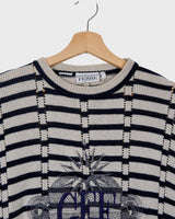 Ready to feel the Designer Giannefranco ferre? Slip into this Designer vintage sweater and let the stiched logo do the talking!