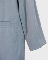 This is your ultimate power move: a Vintage 80s light blue linen mix blazer (thin) that's sure to make a splash!
