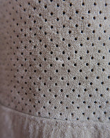 Snag this beige/grey leather jacket (thin) in size M. A timeless addition to any wardrobe!