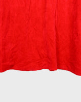 Introducing a special treat from the 70s - a fabulous vintage red dress made of Nikki material, so you know it's cozy!
