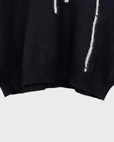 This 1980s Gianni Versace sweater (thin) is vintage luxury in every sense! This luxury sweater features furry white stripes for a unique touch! Please keep in mind, that this sweater has a repaired hole at the left front side of this sweater (last photos).