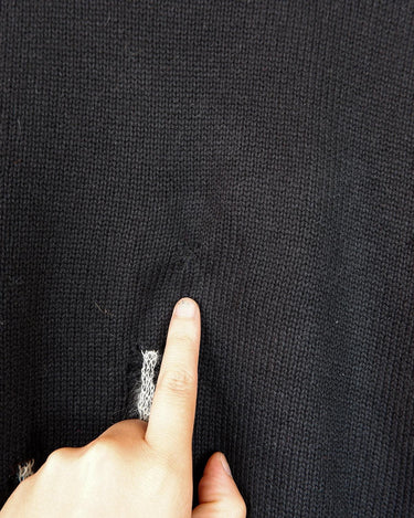 This 1980s Gianni Versace sweater (thin) is vintage luxury in every sense! This luxury sweater features furry white stripes for a unique touch! Please keep in mind, that this sweater has a repaired hole at the left front side of this sweater (last photos).