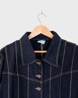 Unleash your inner '90s fashion icon with our Vintage 90s black/dark blue long denim coat! This coat isn't just a coat - it's a statement piece for denim lovers! Embrace this edgy look and grab it now!