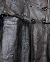 Let your 70s style heart shine with this Vintage 70s black leather penny lane coat with real fur. It features a thin leather that keeps you warm and comfy while you rock that sweet '70s vibe.