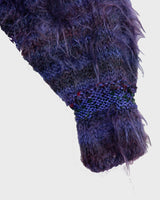 This Vintage 80s purple glitter handmade furry cardigan (thin) is sure to sparkle up your wardrobe! No need to be basic!