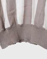 Upgrade your sweater game with this Vintage 80s brown and white striped sweater. Made for both style and comfort, this thin sweater is perfect for any occasion. Don't settle for boring sweaters.