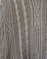 Cable knit sweaters never go out of style - especially when they're as shimmery as this vintage 80 thin sweater! Who doesn't love classic sweater, right?