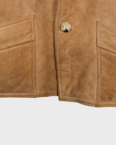 This jacket is an absolute classic! Stay warm in this vintage 80s brown and beige leather winter jacket. Perfect for any size between M - small L, you'll surely slay the day!