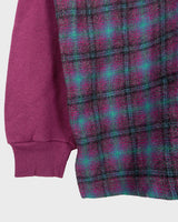 This vintage 80s checkered sweater is the comfiest way to stay warm this season! Cozy dark pink tones and a classic checkered pattern give you the perfect casual look. And don't worry about chill; it'll keep you toasty like a warm hug!