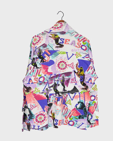 This half-zip piece of vintage '80s goodness has all the amazing colors and crazy pattern you could ever want! Get wild with this lightweight sweater (thin fabric!).