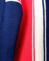 Look snazzy in this navy blue and red color mix Lacoste sweater! This longer fit (length: 66cm) is perfect for keeping you warm and looking snazzy.