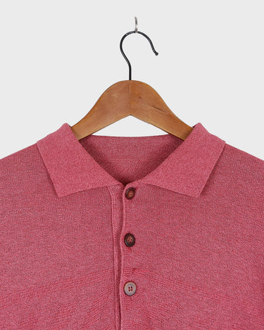 This vintage pink sweater is made from an ultrathin cotton mix, offering comfort and style in one. Please keep in mind, that two small holes at the right front side were repaired f.e last photo.