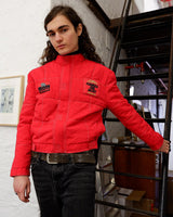 This vintage 90s bomber jacket (thin - recommend it for spring or early autumn) is the perfect choice for racing forward. With its lightweight nylon and insulated design, it's a classic for when you're on the go. Handcrafted with a dash of retro flair, this jacket will have you standing out from the pack!