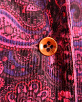 Upgrade your blazer game with this vintage 80s pink/purple paisley pattern blazer. This blazer is anything but boring.