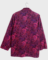 Upgrade your blazer game with this vintage 80s pink/purple paisley pattern blazer. This blazer is anything but boring.